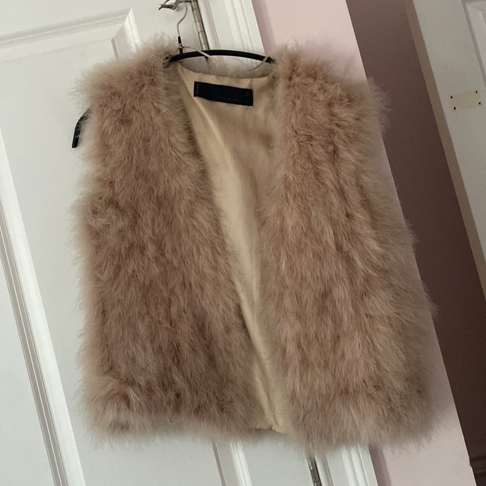 Zara faux fur vest